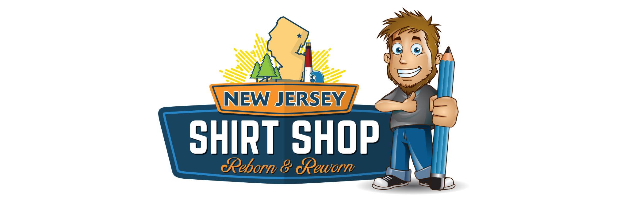 New Jersey Shirt Shop Vintage Retro NJ T-Shirts